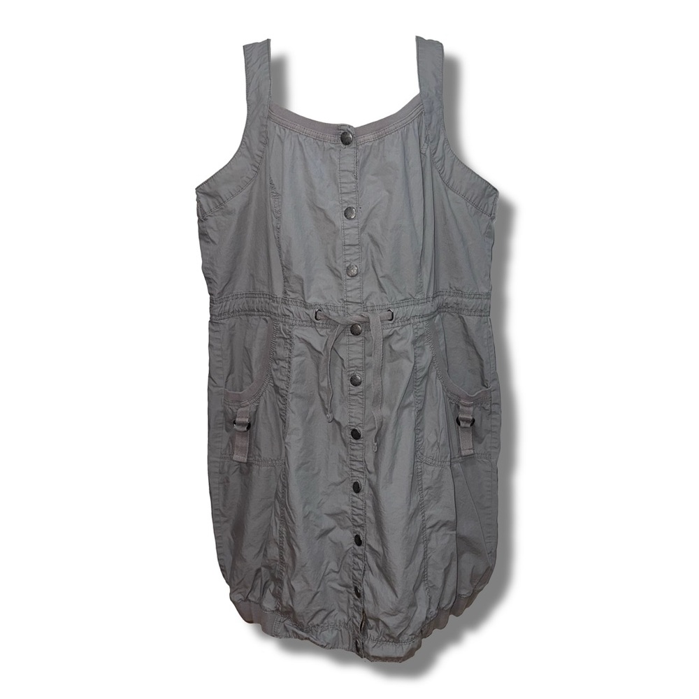 Gray Utility Pocket Dress